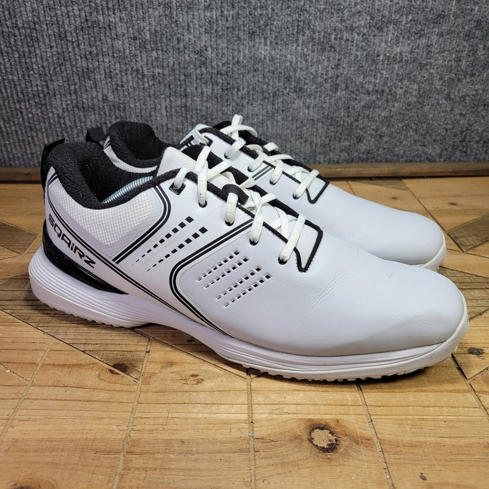 Sqairz Velo Turf Baseball Shoes Mens Size 14 White Black Softball Sneakers Shoes